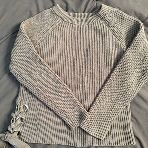 Kut from the Kloth Light Gray Ribbed Sweater